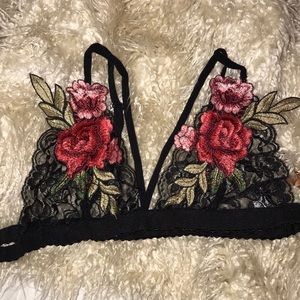 Floral and Lace Bralet